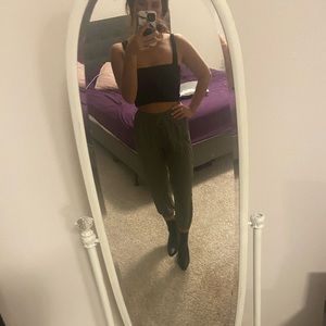 Army green vestique joggers!